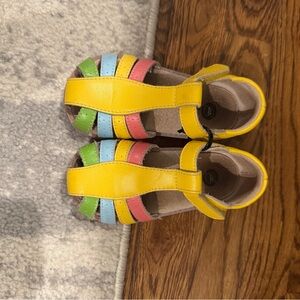 Livie & Luca Yellow Multi-Color Kids Sandals